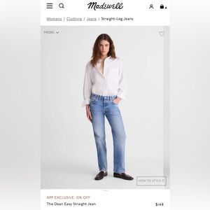 The Dean Easy Straight Leg Jeans